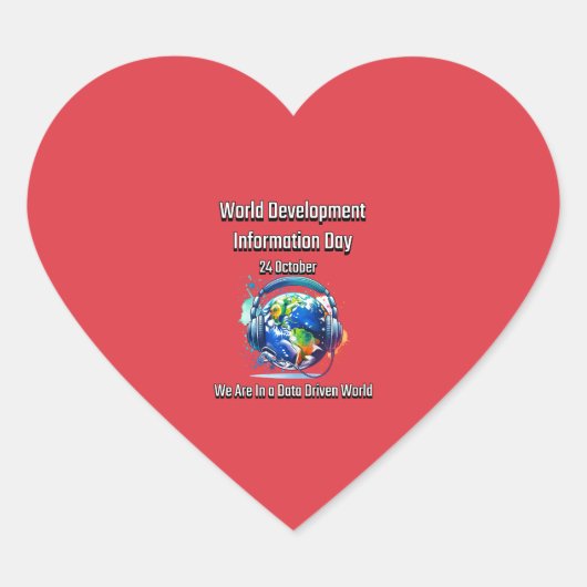 世界開発情報デー。データ。 ハートシール (正面)