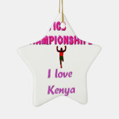 世界陸上ケニアランナー:大好き セラミックオーナメント (右)