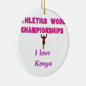 世界陸上ケニアランナー:大好き セラミックオーナメント (右)