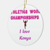 世界陸上ケニアランナー:大好き セラミックオーナメント (左)