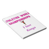 世界陸上ケニアランナー:大好き ノートパッド (アングル)