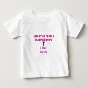 世界陸上ケニアランナー：大好き ベビーTシャツ