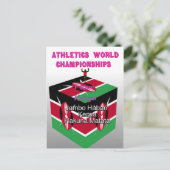 世界陸上ケニアランナー:大好き ポストカード (スタンド正面)