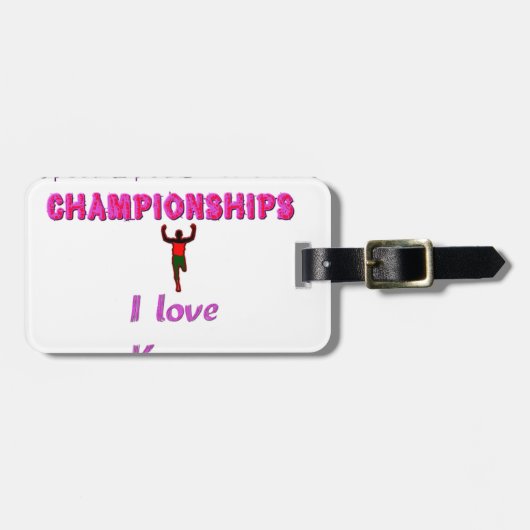 世界陸上ケニアランナー:大好き ラゲッジタグ (正面横)