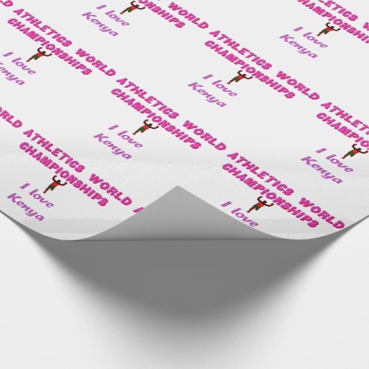 世界陸上ケニアランナー:大好き ラッピングペーパー (角)