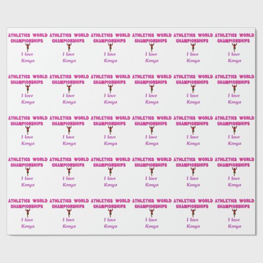 世界陸上ケニアランナー:大好き ラッピングペーパー (フラット)