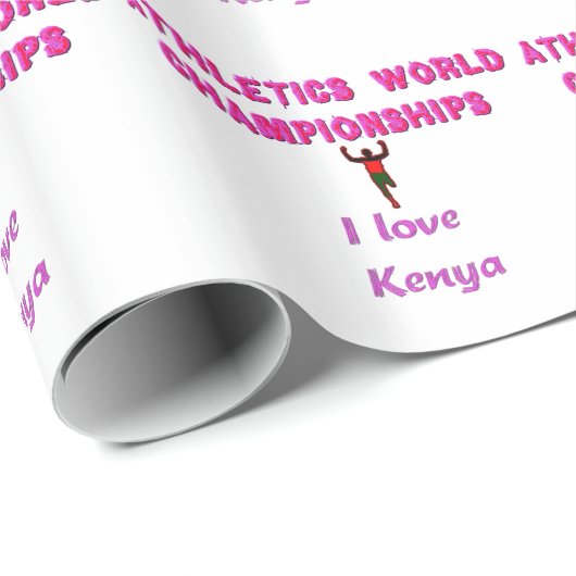 世界陸上ケニアランナー:大好き ラッピングペーパー (ロールコーナー)