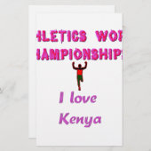 世界陸上ケニアランナー：大好き 便箋 (正面/裏面)