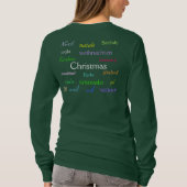 世界陸軍の緑と色の周りのクリスマス Tシャツ (裏面)