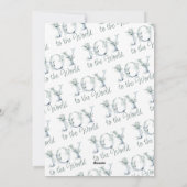 世界雪林装飾タイポグラフィへの喜び シーズンカード (裏面)