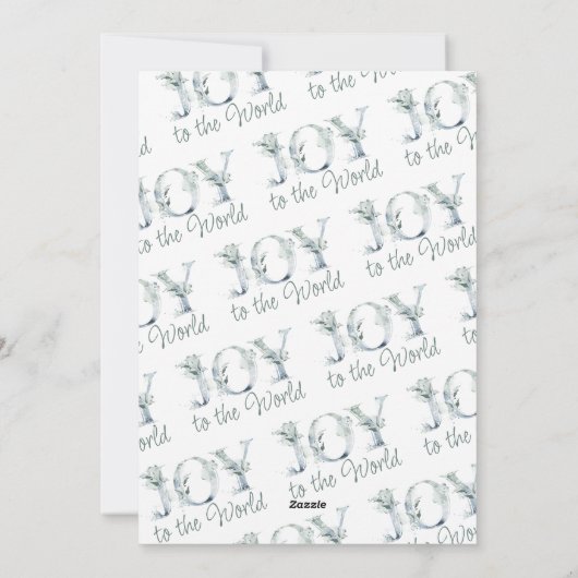 世界雪林装飾タイポグラフィへの喜び シーズンカード (裏面)