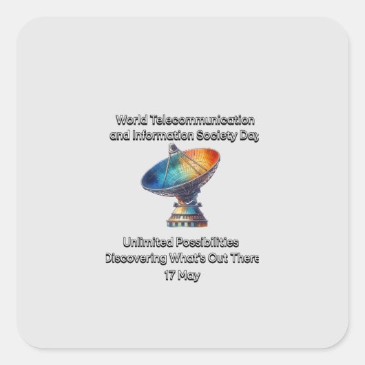 世界電気通信・情報学会の日 スクエアシール (正面)