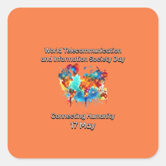 世界電気通信・情報学会の日 スクエアシール (正面)