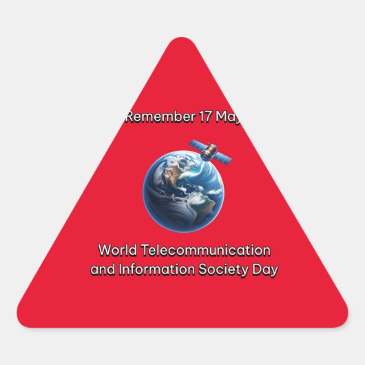 世界電気通信・情報学会 三角形シール (正面)