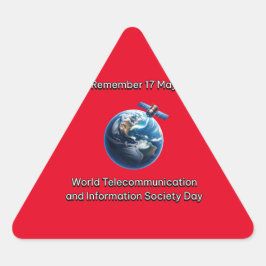 世界電気通信・情報学会 三角形シール