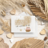 世界頭が切れるの金ゴールドケーキ誕生日カード シーズンカード