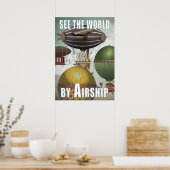 世界飛行船レースSteampunk旅行を参照 ポスター (キッチン)