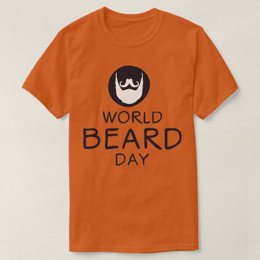 世界髭の日が9月1日に開催された Tシャツ (デザイン正面)