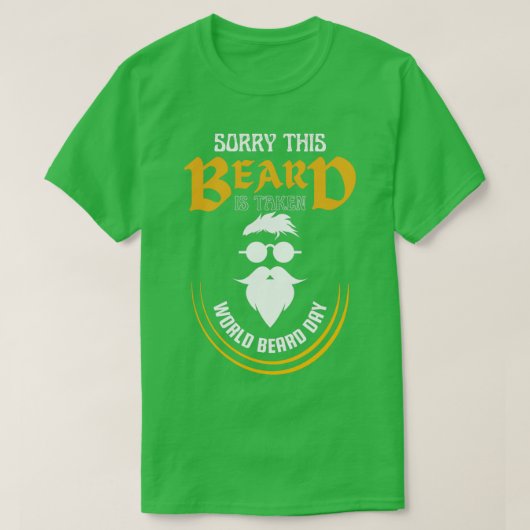 世界髭の日 Tシャツ (デザイン正面)