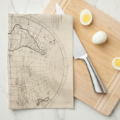 世界2の地図 キッチンタオル (四つ折り)