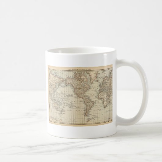 世界2の地図 コーヒーマグカップ (右)