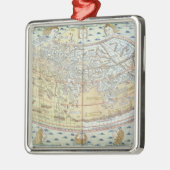 世界2の地図 メタルオーナメント (左)