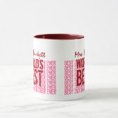 世界2最高の級先生名前をカスタムするG101 マグカップ (中央)