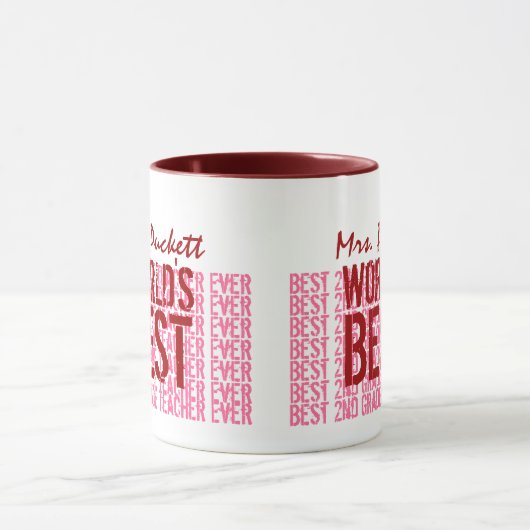 世界2最高の級先生名前をカスタムするG101 マグカップ (中央)