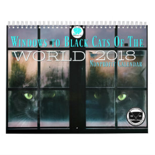 世界2018のカレンダーの黒猫 カレンダー