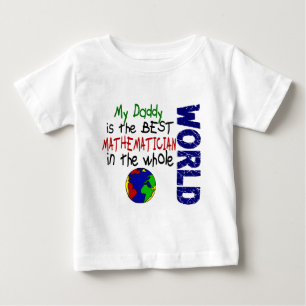 世界2 (お父さん)の最も最高のな数学者 ベビーTシャツ