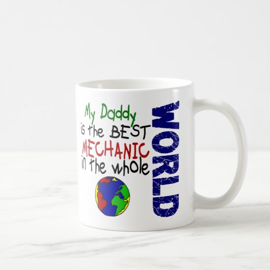世界2 (お父さん)の最も最高のな整備士 コーヒーマグカップ (右)