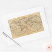 世界2 長方形シール (封筒)