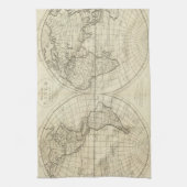 世界2 2の地図 キッチンタオル (縦)
