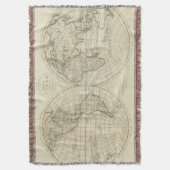 世界2 2の地図 スローブランケット (正面縦)