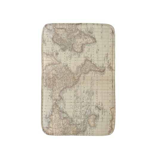 世界2 2の地図 バスマット (正面縦)