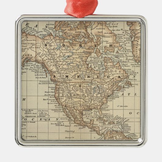 世界3の地図 メタルオーナメント (正面)