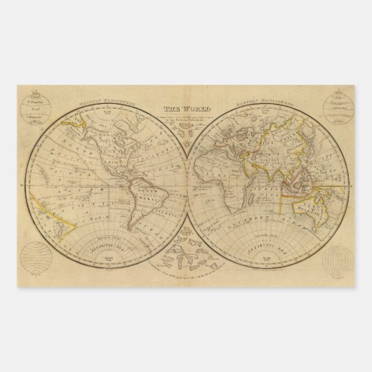 世界3 長方形シール (正面)