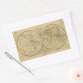 世界3 長方形シール (封筒)