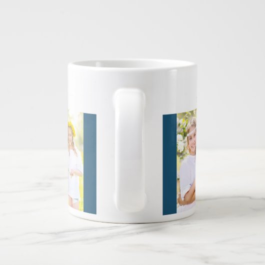 世界4最高のの写真にお目出とう ジャンボコーヒーマグカップ (裏面)