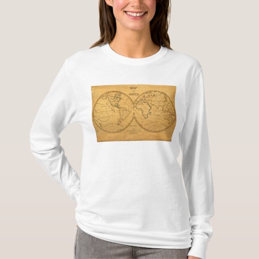 世界5の地図 Tシャツ (正面)