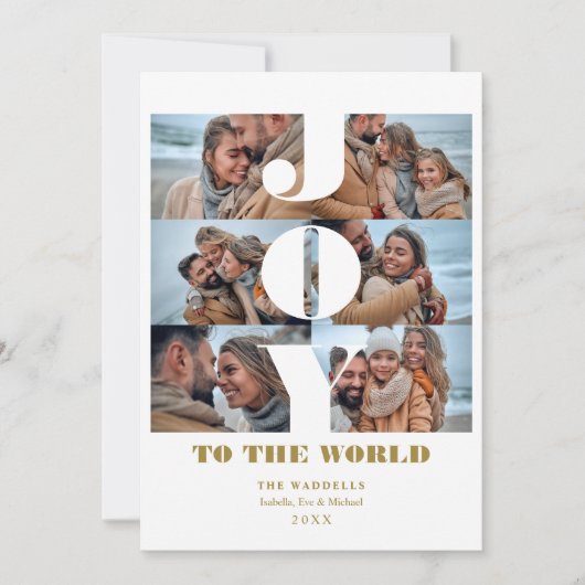 世界6枚の写真コラカスタムージュに喜び シーズンカード (正面)