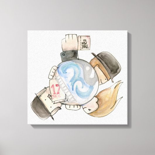 世界80日 キャンバスプリント (正面)