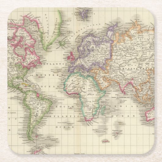 世界9 スクエアペーパーコースター (正面)