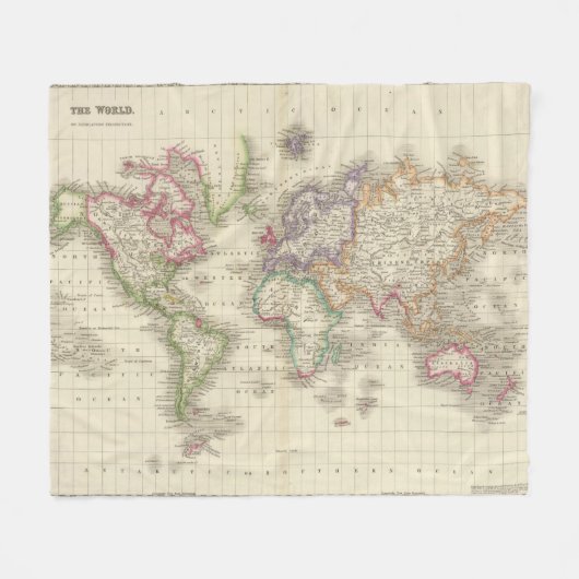 世界9 フリースブランケット (正面(横))