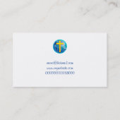 世界、ここのあなたの名前の救助者 名刺 (裏面)