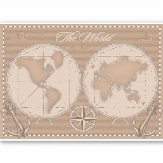 世界 シール (正面)