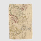 世界、メルカトル図法 ゴルフタオル (正面)
