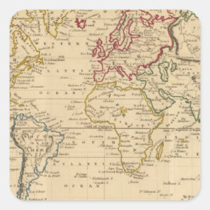 世界、メルカトル図法 スクエアシール
