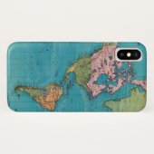 世界、メルカトル図法 Case-Mate iPhoneケース (裏面(横))