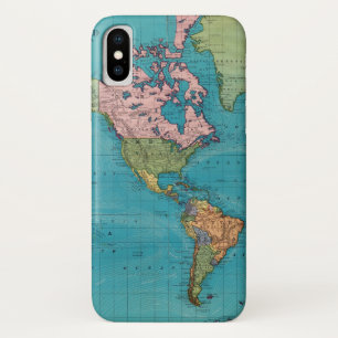 世界、メルカトル図法 iPhone X ケース